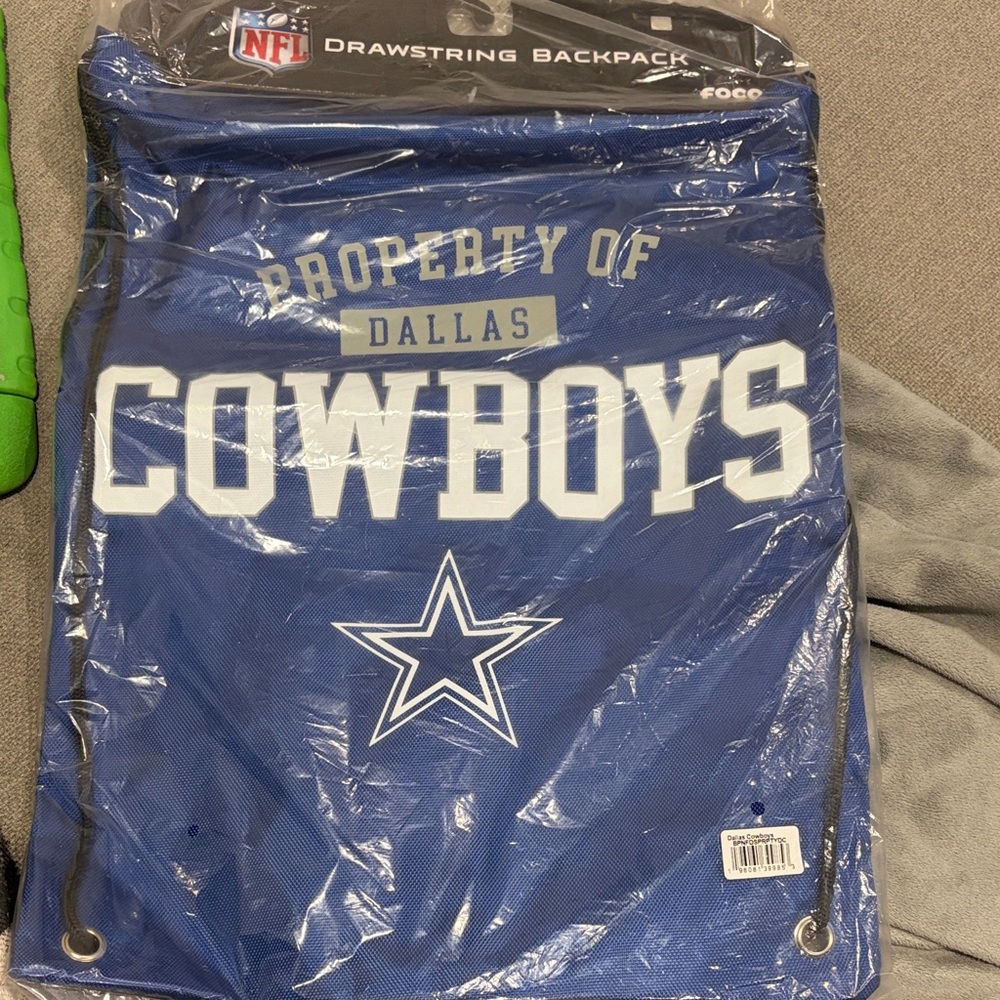 NFL Dallas Cowboys Blue Drawstring Bag